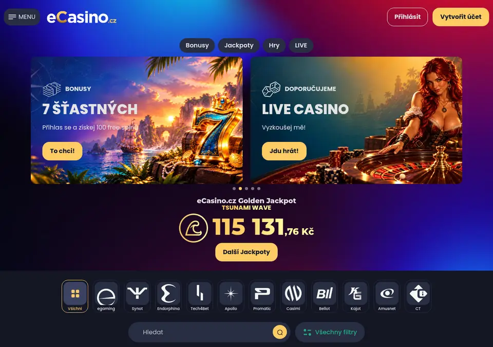 eCasino · herní lobby